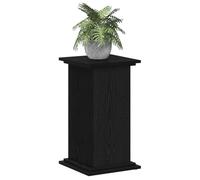 vidaXL Soporte de plantas Roble Negro 33 x 33 x 60 cm, Soporte de plantas moderno y resistente para jardín y terraza, decoración interior y exterior, ideal para sala