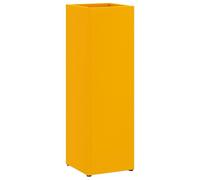 vidaXL Soporte de Sombrilla Mostaza 15,5 x 15,5 x 49 cm Metal, Organizador Moderno para la Sala, Soporte Rectangular para Paraguas, práctico y versátil en la Entrada