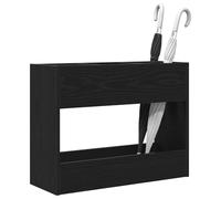 vidaXL Soporte de Sombrilla Roble Negro 65 x 24 x 50 cm, Pasillo Rectangular, Moderno, Duradero, versátil, bajo Mantenimiento, estética Mejorada y soluciones Inteligentes