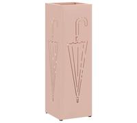 vidaXL Soporte de Sombrilla Rosa 15,5 x 15,5 x 49 cm Metal, Organizador Moderno para la Sala, Soporte Rectangular para Paraguas, práctico y versátil en la Entrada