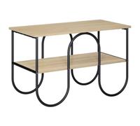 vidaXL Soporte de TV 80 x 40 x 50 cm roble Sonoma madera | El marco de acero galvanizado proporciona un agarre fuerte, las elegantes barras de metal proporcionan una base robusta y