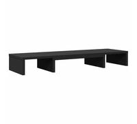 vidaXL Soporte Elevador Pantalla Ajustable Madera Negro 80x24x10,5 cm, Elevador para Monitor, Soporte para Monitor de computadora, Soporte para Elevador de Monitor