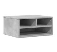vidaXL Soporte Impresora Madera ingeniería Gris hormigón 49x40x22,5 cm, Mesa de Impresora, Mesa de Impresora de computadora, Soporte de Impresora con Almacenamiento