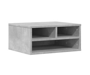 vidaXL Soporte Impresora Madera ingeniería Gris hormigón 49x40x22,5 cm, Mesa de Impresora, Mesa de Impresora de computadora, Soporte de Impresora con Almacenamiento
