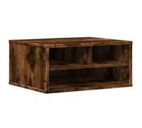 vidaXL Soporte Impresora Madera ingeniería Roble Ahumado 49x40x22,5 cm, Mesa de Impresora, Mesa de Impresora de computadora, Soporte de Impresora con Almacenamiento