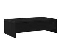 vidaXL Soporte monitor con cajones roble negro 50 x 27 x 15 cm aglomerado, elevador para monitor, soporte para escritorio para monitor, escritorio con estante para monitor