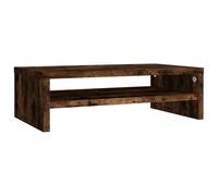 vidaXL Soporte monitor madera contrachapada roble ahumado 42x24x13 cm