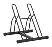 vidaXL Soporte para 2 Bicicletas Suelo Independiente Acero