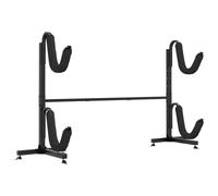 vidaXL Soporte para 2 Kayaks Acero 250x57x127,5 cm, Estante de Kayak, Soporte de Kayak Independiente, Estante de Almacenamiento de Kayak Independiente