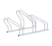vidaXL Soporte para 3 Bicicletas Suelo Independiente Acero galvanizado, Soporte para Bicicletas de Piso, Soporte para estacionamientos para Bicicletas, Soporte para Bicicletas Interior