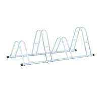 vidaXL Soporte para 4 bicicletas suelo independiente acero galvanizado, soporte para bicicletas de piso, soporte para estacionamientos para bicicletas, soporte para bicicletas interior