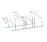 vidaXL Soporte para 4 bicicletas – Suelo independiente, acero galvanizado, interior