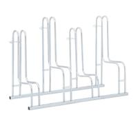 vidaXL Soporte para 4 Bicicletas Suelo Independiente Acero galvanizado, bicicletero, Soporte para Bicicletas de Suelo, Soporte para estacionamientos para Bicicletas