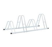 vidaXL Soporte para 4 bicicletas suelo independiente acero galvanizado, soporte para bicicletas de piso, soporte para estacionamientos para bicicletas, soporte para bicicletas interior