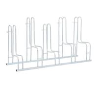 vidaXL Soporte para 5 bicicletas suelo independiente acero galvanizado