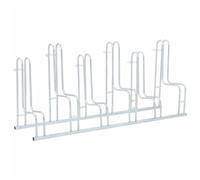 vidaXL Soporte para 6 bicicletas suelo independiente acero galvanizado