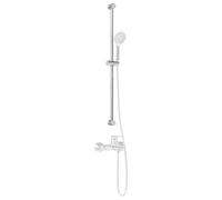 vidaXL Soporte para alcachofa de ducha, cromado, 101 cm, acero inoxidable, ajustable, fácil de limpiar, ahorra espacio, dispositivo de ducha a prueba de óxido, giratorio de 360°