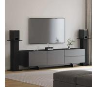 vidaXL Soporte Para Altavoces 2 Pcs Negro Efecto Roble 30 X 30 X 80 Cm