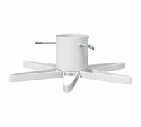 vidaXL Soporte para árbol de Navidad blanco 49 x 49 x 15,5 cm acero, soporte para árbol de Navidad con forma de estrella, diseño moderno y resistente, soporte estable para interiores y exteriores