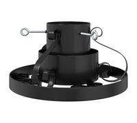 vidaXL Soporte para Árbol de Navidad Negro 40 x 40 x 21 cm Acero, Soporte Elegante para Árbol de Navidad, Base Moderna para Interiores, Soporte Duradero para Fiestas, Decoración Estacional, Acero