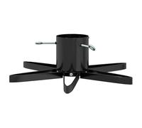 vidaXL Soporte para árbol de Navidad negro 49 x 49 x 15,5 cm acero, soporte para árbol de Navidad en forma de estrella, diseño moderno y resistente, soporte estable para interiores y exteriores