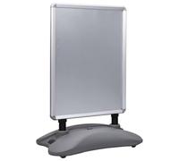 vidaXL Soporte para Carteles A1 Base de Agua Stand Publicitarios Anuncios Promoción Ofertas Expositor Letreros Aleación de Aluminio Gris