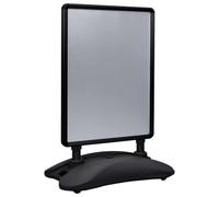 vidaXL Soporte para carteles A1 - Base de agua, aleación de aluminio - Negro