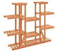 vidaXL Soporte para Flores de Madera Maciza Abeto 110x25x110,5 cm, Soporte para Plantas, Soporte para Flores de Madera, Soporte de Plantas de Exterior