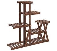 vidaXL Soporte para Flores Madera Maciza de Abeto 95x25x96 cm, Soporte para Plantas, Soporte para Flores de Madera, Soporte de Plantas de Exterior