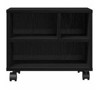 vidaXL Soporte para Impresora con Ruedas Acabado Roble Negro 41X32X34.5 cm Accesorio de Oficina Multi Almacenamiento para Exponer y Organizar Suministros Organizador Móvil Moderno de Escritorio de M