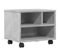 vidaXL Soporte para Impresora con Ruedas Gris hormigón 41x32x34,5 cm, Mesa de Impresora, Mesa de Impresora de computadora, Soporte de Impresora con Almacenamiento