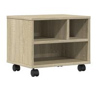 vidaXL Soporte para Impresora con Ruedas Roble Sonoma 41x32x34,5 cm, Mesa de Impresora, Mesa de Impresora de computadora, Soporte de Impresora con Almacenamiento