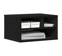 vidaXL Soporte para Impresora Moderno en Roble Negro | Organizador de Oficina de Madera Duradero con Amplio Almacenamiento y Diseño Elegante para Uso Interior | Ideal para Espacios en Casa y Profesio