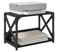 vidaXL Soporte para Impresora Roble Negro 44 x 26 x 31.5 cm, Soporte para Impresora Rectangular, Almacenamiento Amplio para Escritorio, Organizador de Oficina Compacto