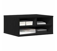 vidaXL Soporte para Impresora Roble Negro 49 x 40 x 22.5 cm, Soporte Moderno para Impresora, Mueble de Oficina de Madera, diseño Compacto, Organizador eficiente