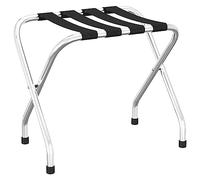 vidaXL Soporte para maletas negro y plateado 56x40x49 cm