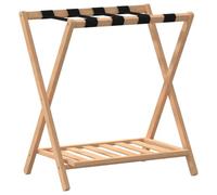 vidaXL Soporte para Maletas, Soporte de Zapatos, Portaequipajes Plegable, Soporte para Dormitorio Cuarto de Invitados, Bambú 68x38x58 cm
