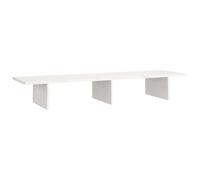 vidaXL Soporte para Monitor Almacenamiento Elevador Alta Ajustable Trabajo Portátil Sobremesa Base Oficina Casa Madera Maciza de Pino Blanco