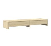 vidaXL Soporte Monitor y cajones Madera Roble Sonoma 100x27x15 cm, Elevador de Monitor, Soporte de Escritorio de Monitor, Estante de Monitor