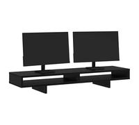 vidaXL Soporte para Monitor con Estante Negro 100 x 27 x 13 cm, Sala de Estar, Rectangular, Moderno, Duradero, Mobiliario Elegante, Espacio Funcional, Decoración Elegante, Diseño contemporáneo, Comod