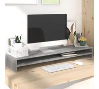 VidaXL Soporte Para Monitor Gris Sonoma 100x24x13 Cm Material De Madera