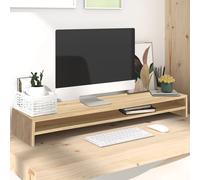 VidaXL Soporte Para Monitor Sonoma Roble 100x24x13 Cm Material De Madera