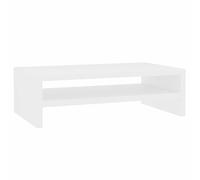 vidaXL Soporte para Pantalla Contrachapada Blanco 42x24x13cm Mobiliario Oficina Accesorios Centro Entretenimiento y Multimedia con Estante Almacenaje