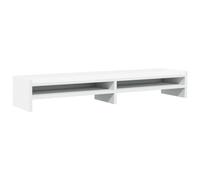 vidaXL Soporte para Pantalla Madera ingeniería Blanco 100x24x16 cm, Elevador para Monitor, Soporte para Monitor de computadora, Soporte para Elevador de Monitor