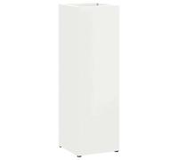 vidaXL Soporte para Paraguas de Lluvia Blanco 15,5 x 15,5 x 49 cm, Soporte de Sala, Rectangular, diseño Moderno, Resistente, Organizador de Entrada, Estante de Acero Compacto
