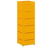 vidaXL Soporte para Paraguas Amarillos Mostaza de, con Espacio de Almacenamiento. Es un Soporte Cuadrado de Metal, con un diseño Moderno Que le va Bien a tu Pasillo. Ideal para Tener Todo organizado