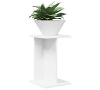 vidaXL Soporte para plantas, blanco, 25 x 25,5 x 40,5 cm, compuesto de madera, para sala de estar, moderno soporte para plantas, robusto soporte para interiores, soporte para plantas de varios niveles