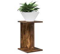 vidaXL Soporte para plantas de roble ahumado de 25 x 25,5 x 40,5 cm, para sala de estar, moderno soporte para plantas, soporte de interior resistente, soporte para plantas de varios niveles
