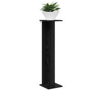 vidaXL Soporte para plantas de roble negro de 25 x 25,5 x 100,5 cm, para sala de estar, moderno soporte para plantas, soporte de interior resistente, soporte para plantas de varios niveles, decoración