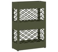 vidaXL Soporte para sombrilla Verde Oliva 28 x 12 x 41 cm Acero, Soporte de Paraguas Elegante para Interiores, Estante de Acero Rectangular, Organizador Moderno para el vestíbulo